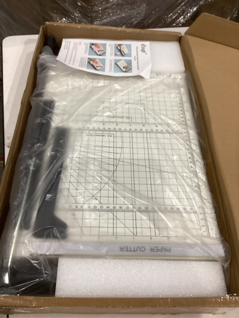 Condition photo showing Good Condition for ecraft 15" guillotine paper cutter : heavy-duty steel base, 15-sheet capacity, automatic clamp, safety lock & magnetic guide - precision paper trimmer for office and crafts