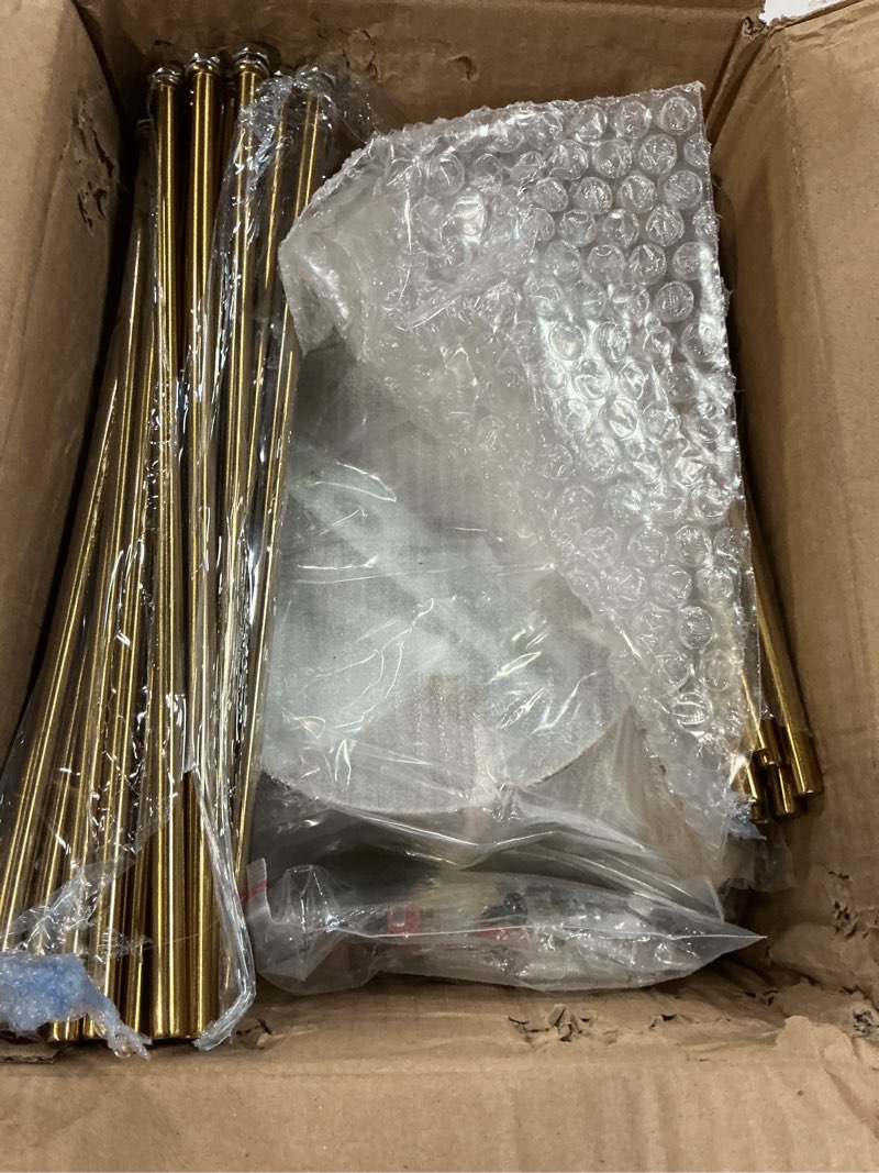 Condition photo showing As Is for ZGLAOJT Semi Flush Mount 8 Light Ceiling Light Modern Metal Ceiling Lighting Gold Light Fixture Chandelier for Farmhouse Kitchen Dining Room Bedroom Hallway Living Room.