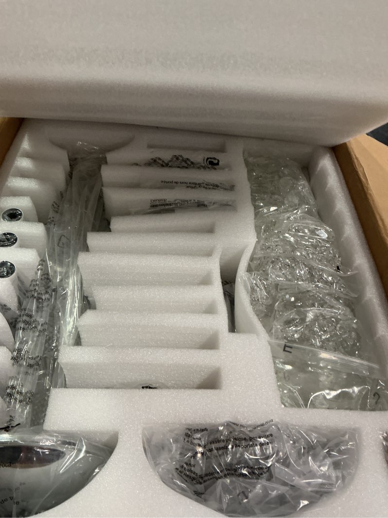 Condition photo showing New/Like New for Saint Mossi 9 Light Modern Contemporary Elegant Crystal Glass Chandelier Pendant Ceiling Lighting Fixture