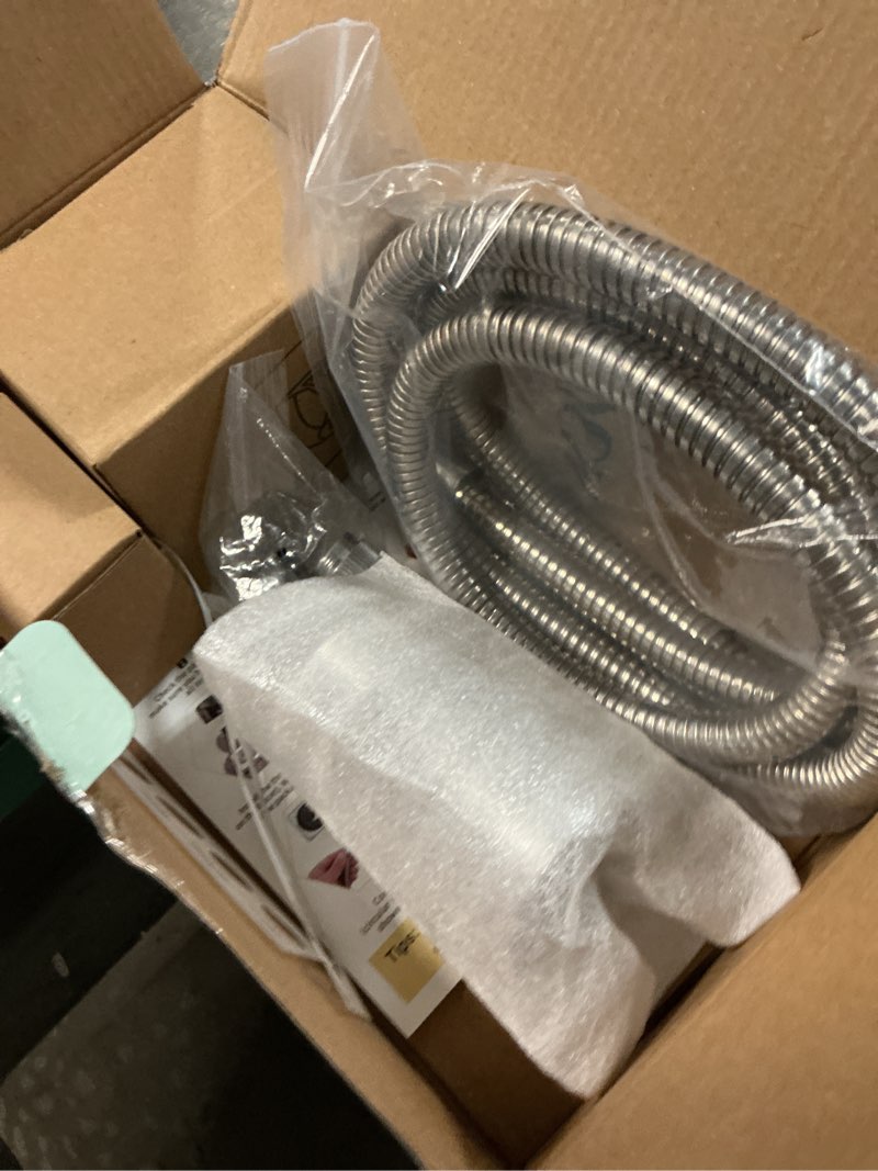 Condition photo showing Good Condition for cecefin kitchen faucet hose attachment, sink sprayer replacement head with 4.9 ft stainless steel hose, water saving aerator with 3-way diverter valve for hair washing laundry room and pet shower g- gery2- aquablade sprayer