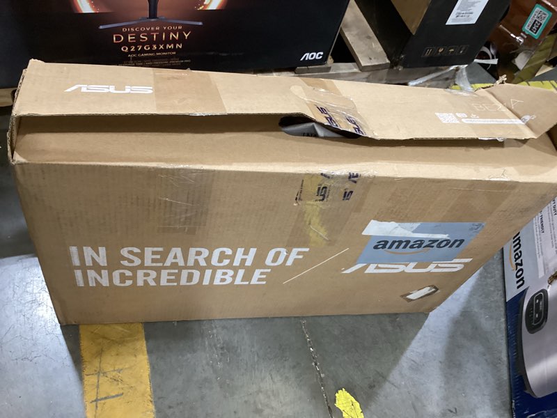 Condition photo showing As Is for asus 27” 1440p usb-c rj45 docking monitor (be27acgn) – qhd (2560x1440), ips, 120hz, frameless, speak