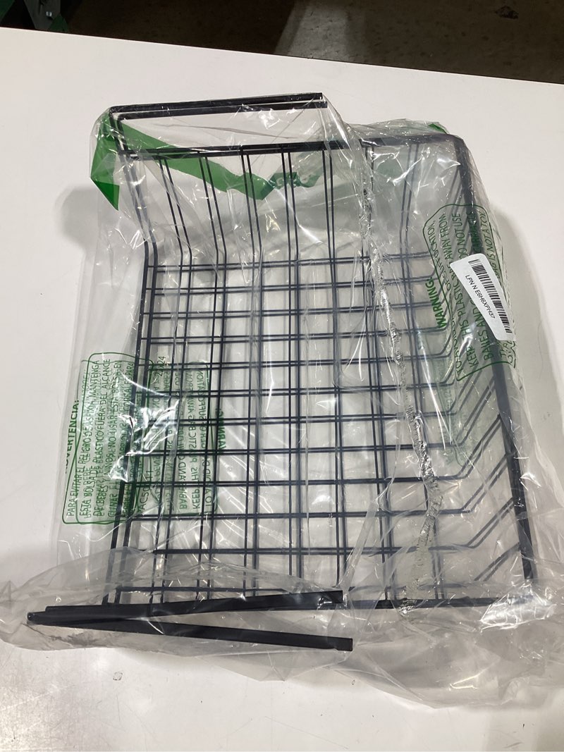 Condition photo showing As Is for undershelf storage basket under shelf wire basket household metal under shelf hanging storage bin basket slides under shelves for storage space saving for kitchen pantry bookshelf (medium, 2 pcs) medium 2 pcs