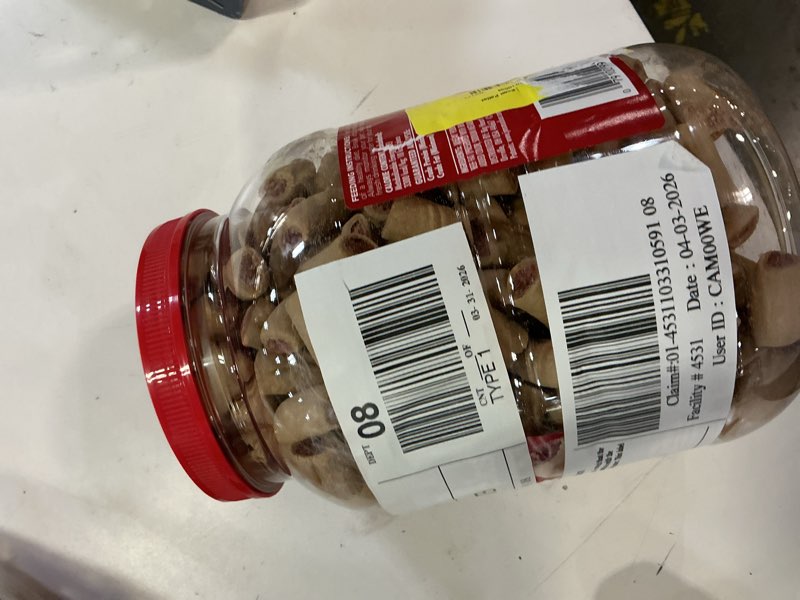 Condition photo showing New/Like New for bb 2027 marosnacks® bacon flavor treats