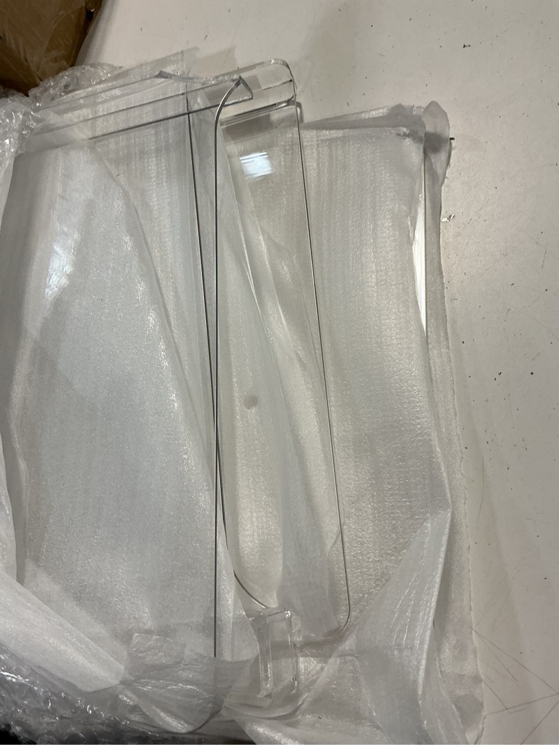 Condition photo showing As Is for sortnstore shelf dividers purse organizer for closet: 11-inch tall(extra tall) acrylic sweater organizer - upgraded extra height for large handbags, totes, clothes, towels on wood shelves 4-pack extra tall: 11" tall x 12" deep clear:4-pack