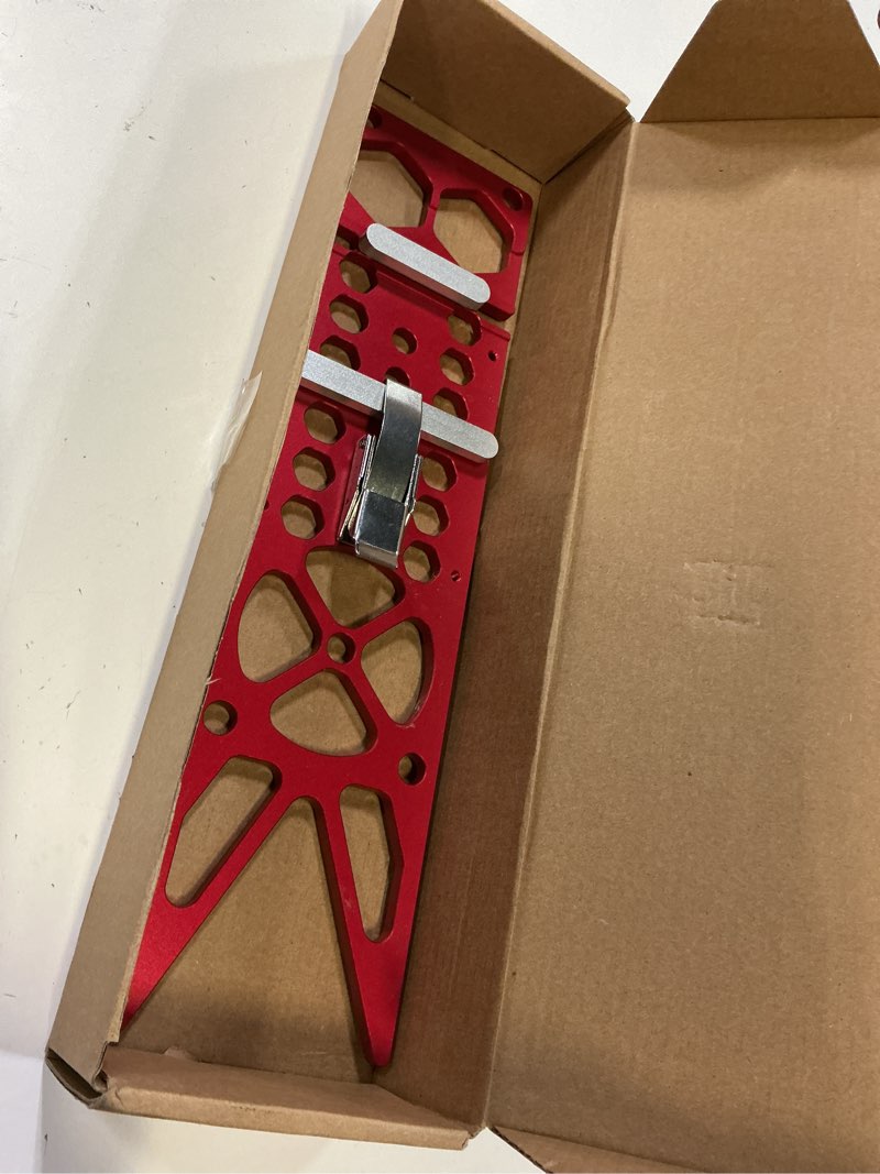 Condition photo showing Good Condition for aluminum track saw square guide 13.4"cnc milled 90° right angle stop for circular saws, compatible with festool & makita rails - durable, easy-install, precise woodworking tool red