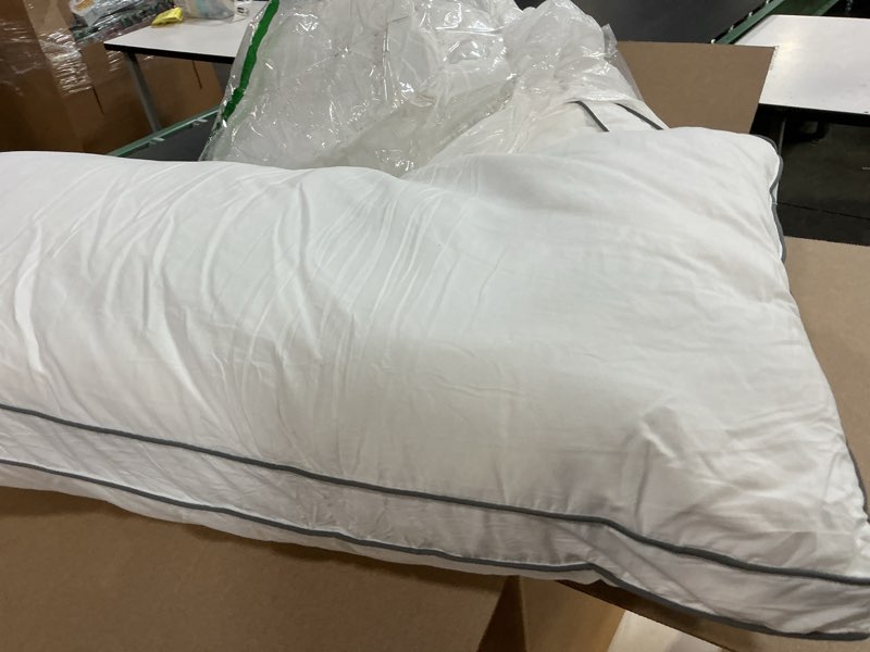 Condition photo showing Good Condition for lane linen bed pillows standard size set of 2-20"x26" medium firm down alternative pillows for sleeping, hotel quality back stomach or side sleeper pillow, cooling soft breathable easy care - white