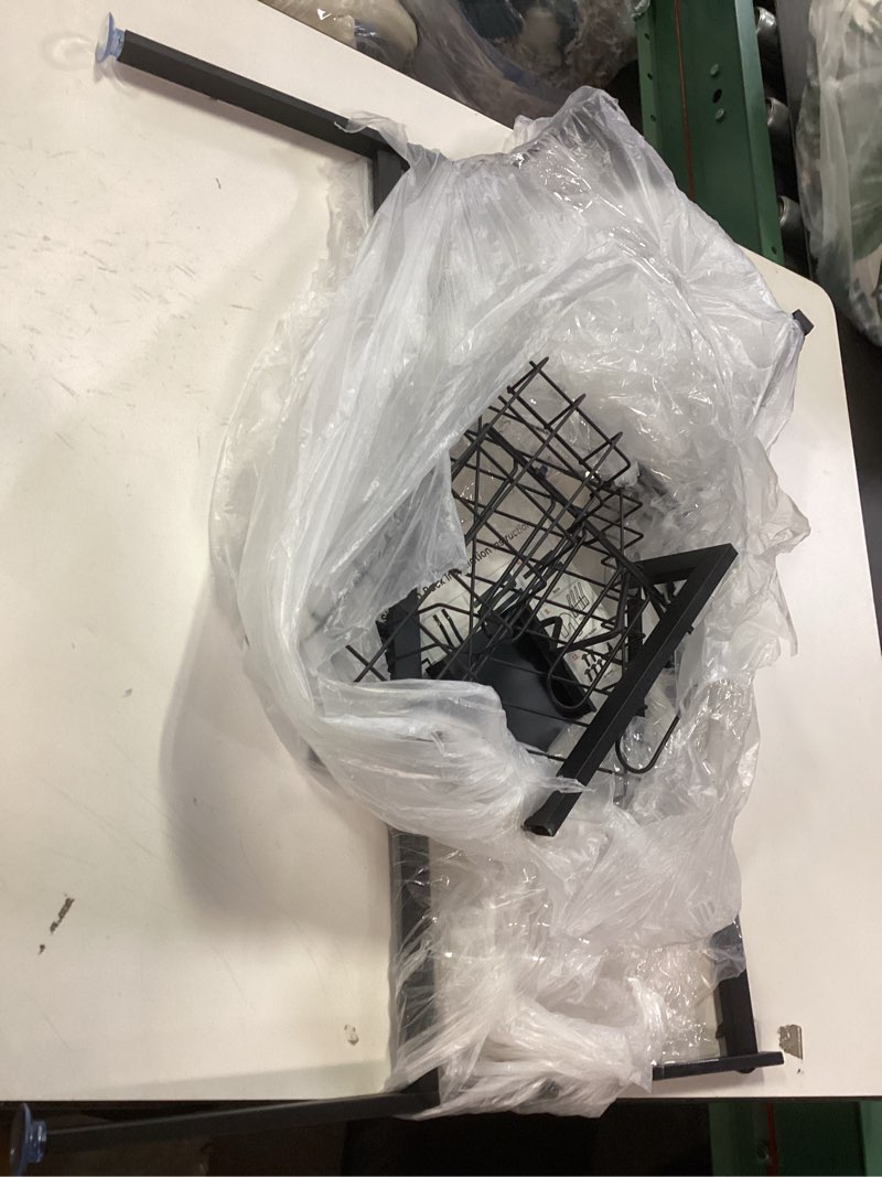 Condition photo showing As Is for ADBIU Over The Sink Dish Drying Rack (Expandable Height and Length) Snap-On Design 2 Tier Large Dish Rack Black 22.6" - 35.5"(L) x 12"(W) x 19" - 22"(H)