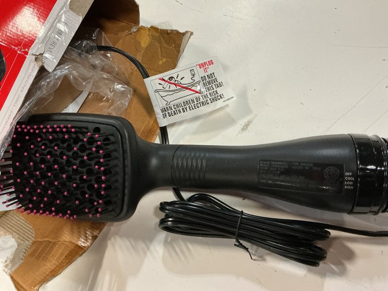Condition photo showing Good Condition for revlon one-step hair dryer and styler, all-in-one hair brush straightener for salon-quality smooth & straight styles, black 1 count (pack of 1) black