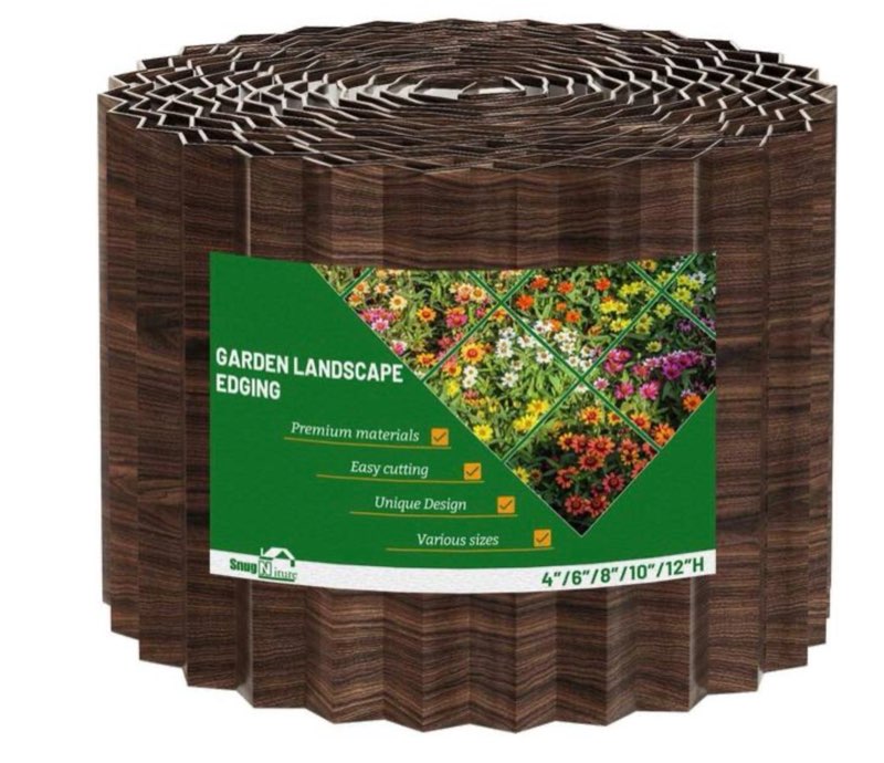 240 in. x 6 in. Sturdy Corrugated Metal Garden Edging Brown Durable Landscape Border for Lawn and Flower Bed