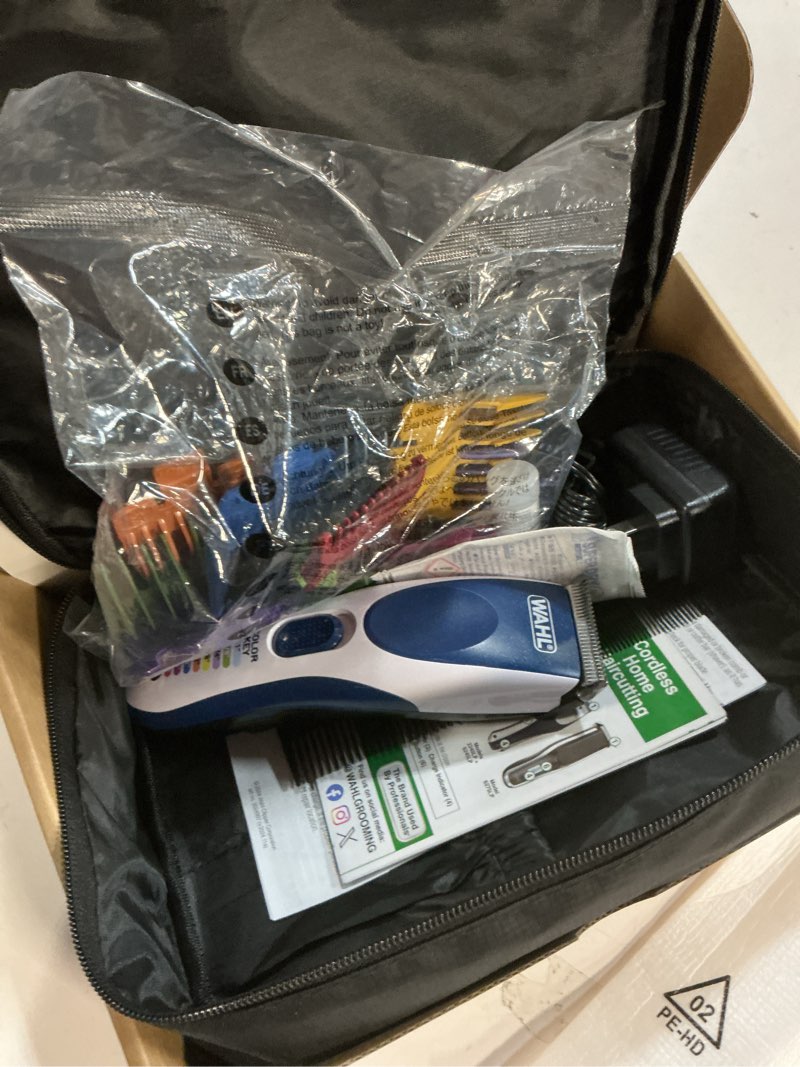 Condition photo showing Good Condition for wahl color pro cordless rechargeable hair clipper & trimmer – easy color-coded guide combs - for men, women, & children – model 9649p