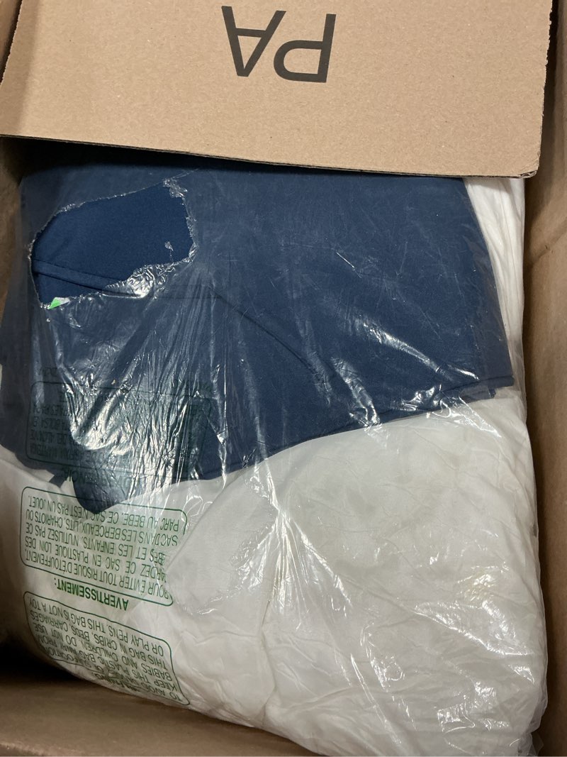 Condition photo showing As Is for outdoor chair cushions set of 2, waterproof patio chair cushions, outdoor patio furniture replacement seat cushions, 22 x 22 x 3 inch, blue 22.0"l x 22.0"w x 3.0"t blue