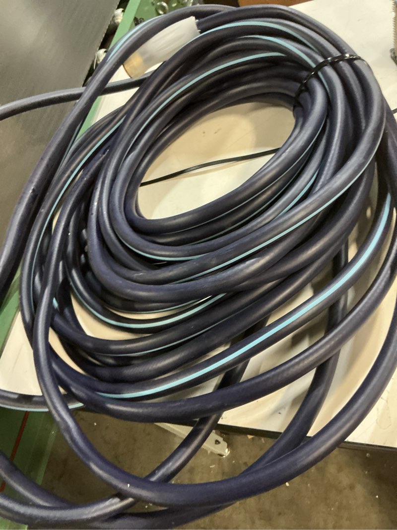 Condition photo showing As Is for project source 5/8-in x 100-ft medium -duty vinyl blue hose