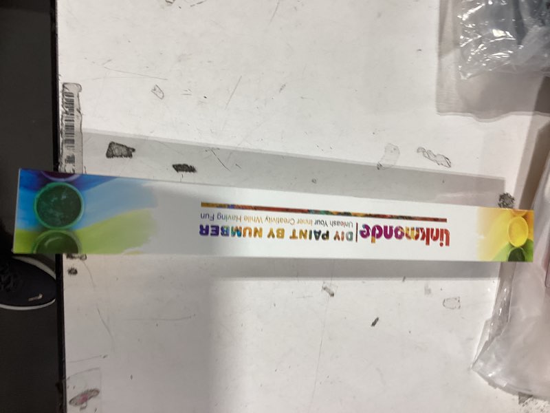 Condition photo showing New/Like New for Linkmonde Kids' Painting by Numbers DIY Acrylic Painting Kit for Kids & Adults Beginner – 16” x 20” Village Cabin Art