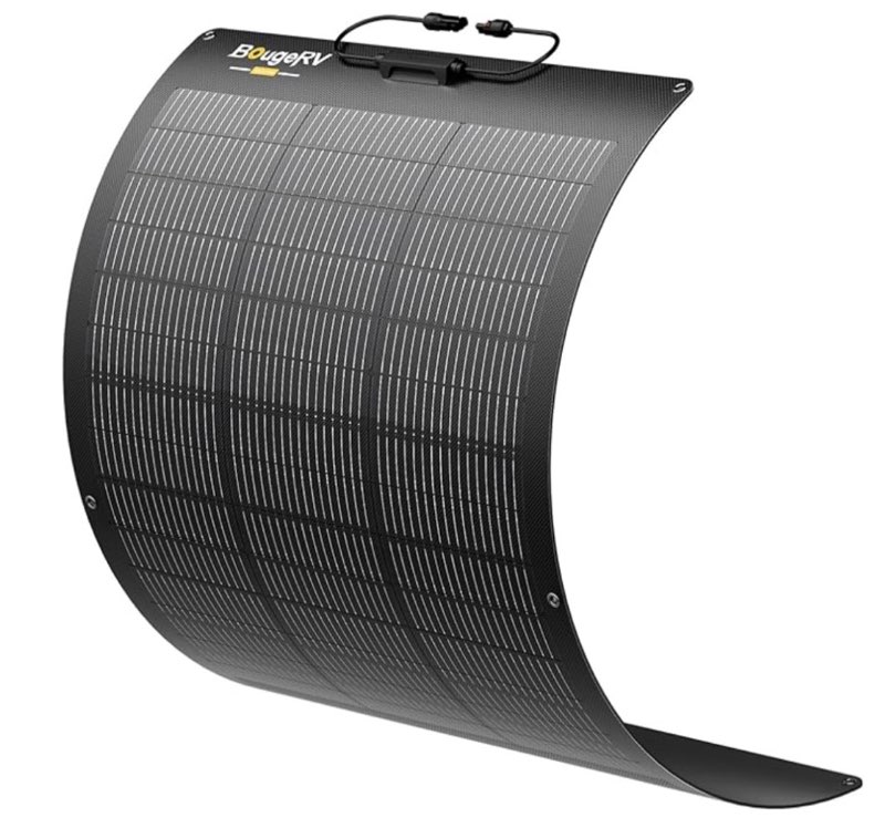 Viewsun Flexible Solar Panel 100 Watt 16BB Mono Cell, Fiberglass Bendable Solar Panels, Lightweight 