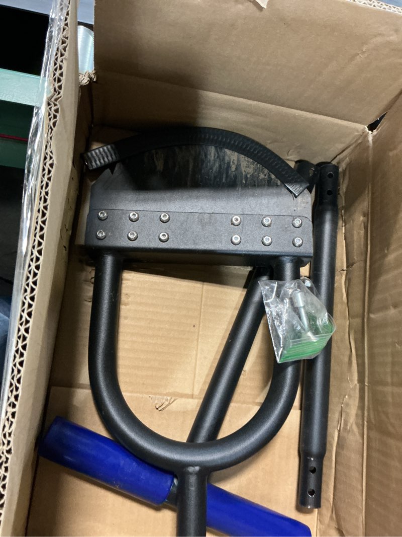 Condition photo showing As Is for edger lawn tool 41in border edger with tempered spring steel blade long rubber handle wide footplate rustproof manganese steel half moon edger for garden maintenance assembly required