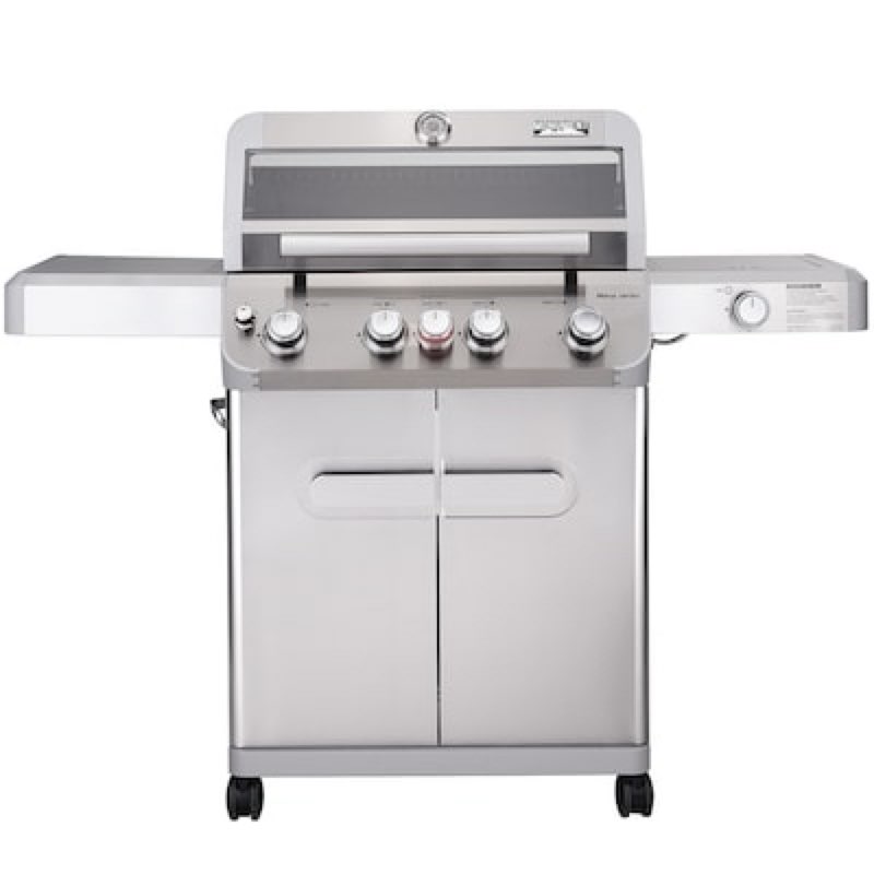 monument mesa 405bz stainless steel 5 -burner infrared liquid propane gas grill 1 -side burner