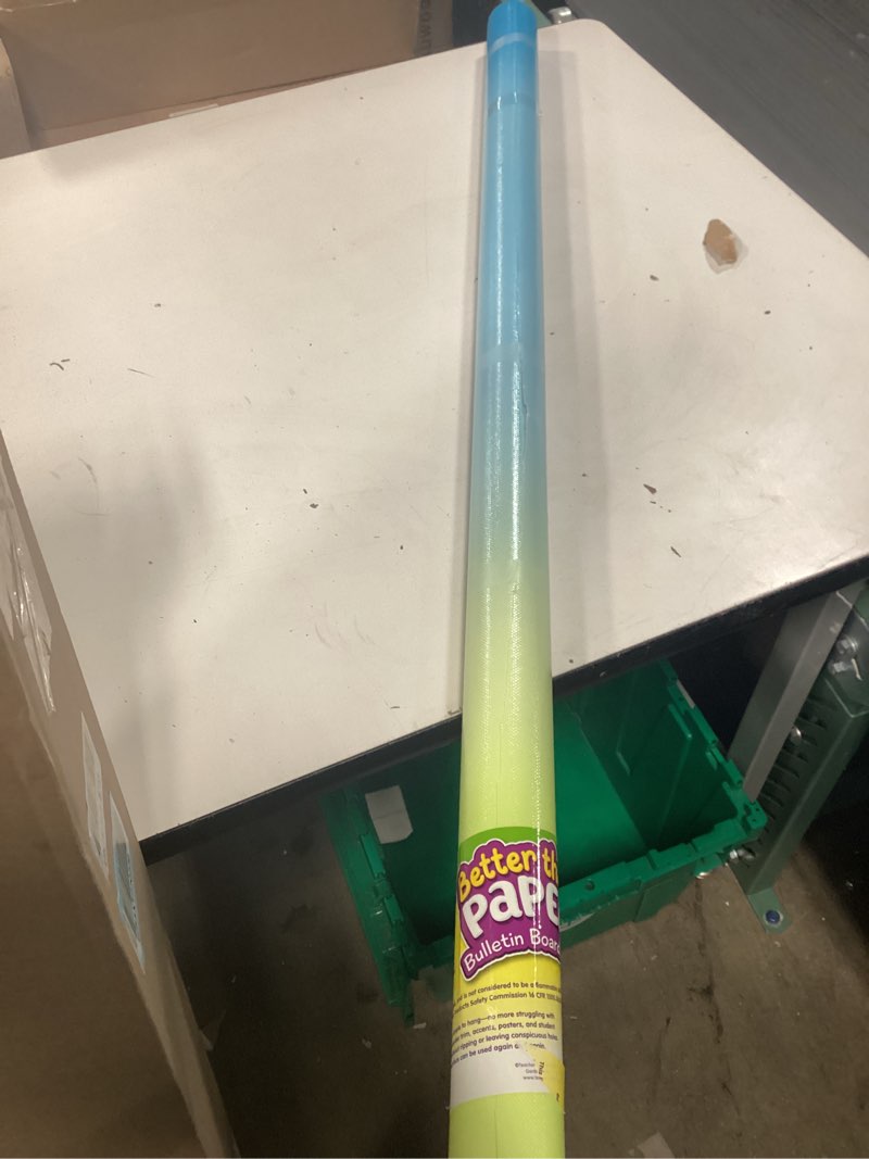Condition photo showing Good Condition for teacher created resources aqua and lime color wash better than paper bulletin board roll