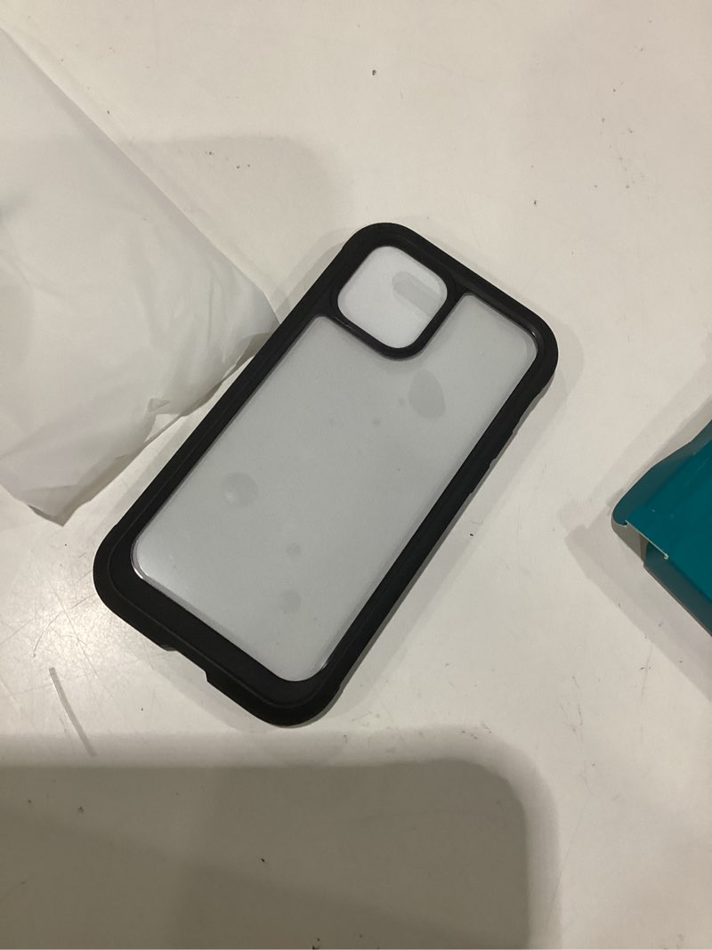Condition photo showing Good Condition for diaclara designed for iphone 12/12 pro case, full body rugged with built-in touch sensitive anti-scratch screen protector, soft tpu bumper case for iphone 12/12 pro 6.1" (black and clear) black iphone 12 & 12 pro