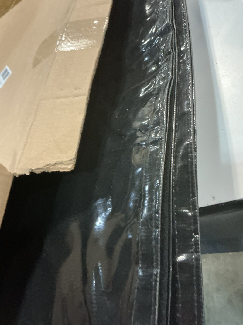 Condition photo showing As Is for (incomplete)  heavy duty portable crowd control 8ft barricade jacket cover - angry bull barricades black