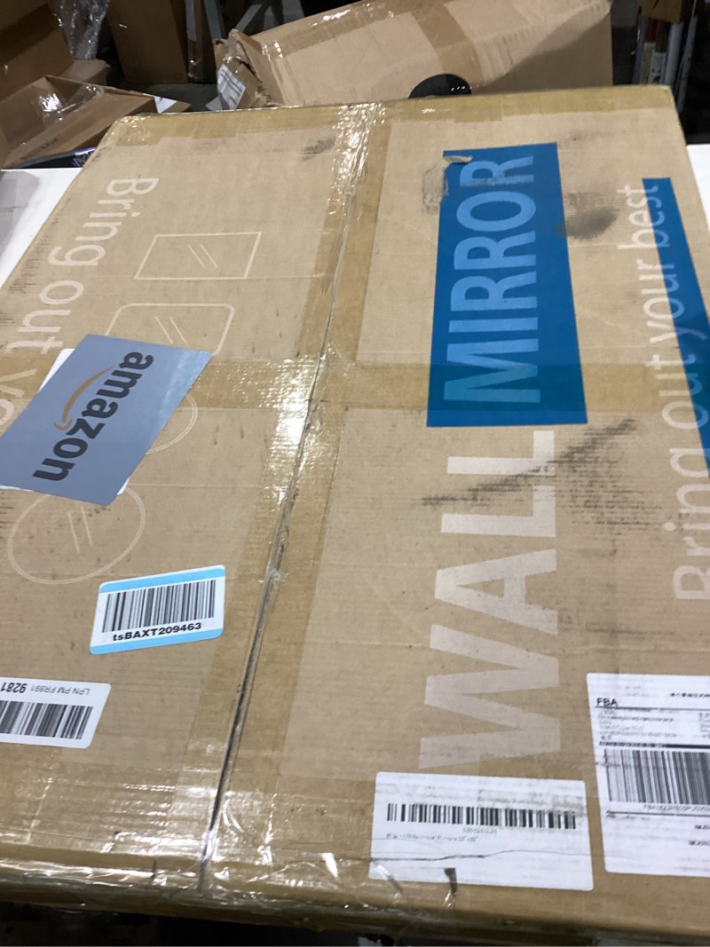 Condition photo showing As Is for 22"x30" LED Bathroom Mirror with Lights, Anti-Fog, Backlit + Front Lit, Dimmable, Led Vanity Mirror for Wall, Lighted Bathroom Mirror, 3 Colors, Shatter-Proof Tempered Glass White 22"L x 30"W