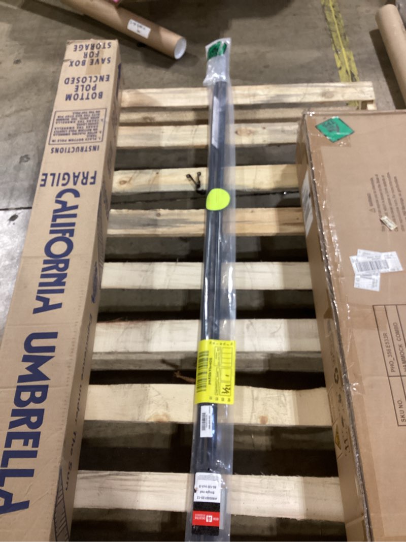 Rod Desyne Duston 13/16" Single Curtain Rod, 66-120 inch, Black