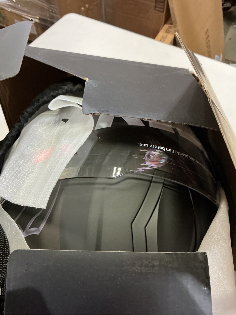 Condition photo showing New/Like New for VCAN V88 3/4 Open Face Motorcycle Scooter Helmet ECE & DOT Approved Matte Black Butterfly Small