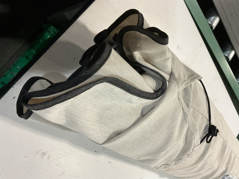 Condition photo showing Good Condition for my texas house 9ft outdoor round market patio umbrella with off-white canopy and black trim