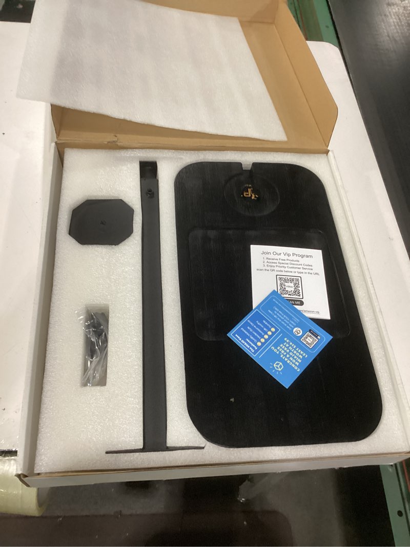 Condition photo showing As Is for Upgraded Couch Side Table Small, Swivel TV Tray Table & 360° Rotating Phone Holder, Couch Arm Tray Tables, Small Side Table for Small Spaces, C Shaped End Table Couch Tables That Slide Under (Black)