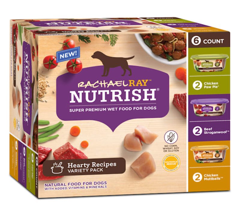Rachael Ray Nutrish Hearty Recipes Chicken & Beef Variety Pack Wet Dog Food - 8oz/6ct((Exp/OCT/22/2025))