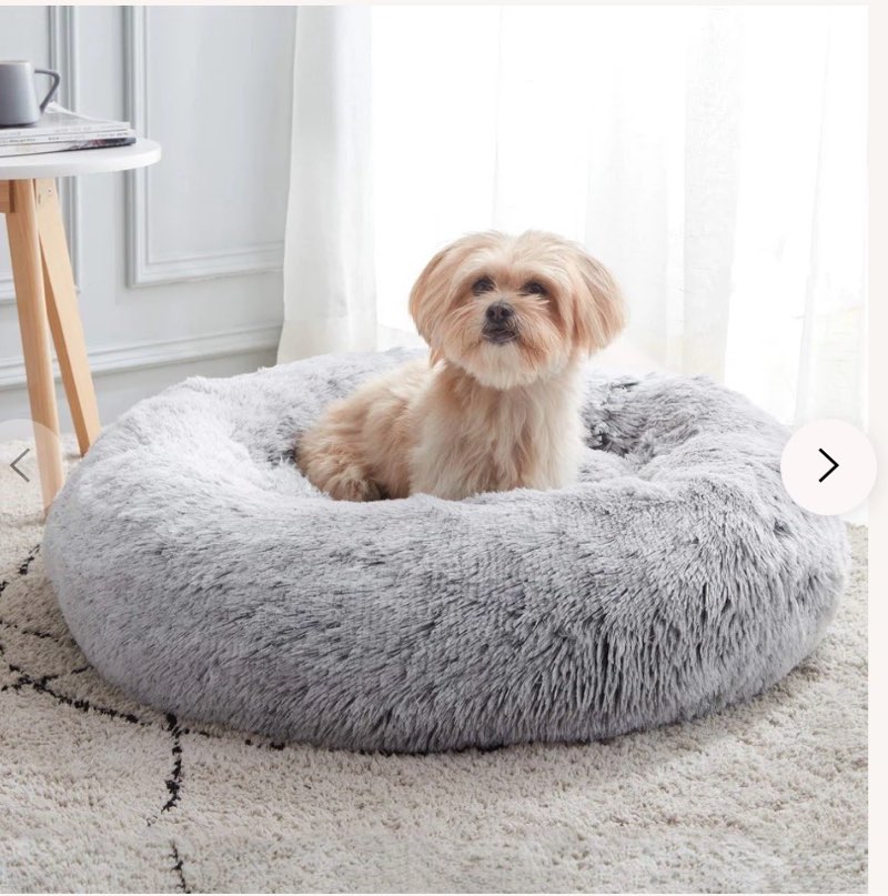 western home wh calming dog bed & cat bed, anti-anxiety donut dog