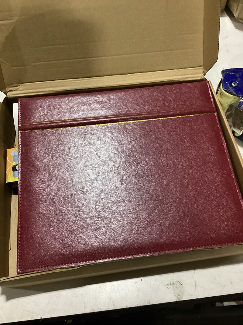 Condition photo showing Good Condition for stamp collecting album binder kit for collectors, 1/2/3/4 rows banknotes storage book with 20 stamp pages, 4 ring binder, tweezers and magnifier, for paper money bill postage, beginner hobbyists gift brownish red 1/2/3/4 rows