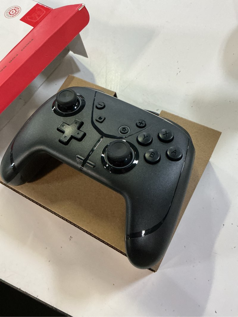 Condition photo showing New/Like New for switch controller, wireless pro controller for nintendo switch 2/switch/lite/oled, bluetooth controllers compatible with iphone/mac/ipad/ios/android/phone/pc/steam and tv with programming/rgb4/vibration / 3 turbo modes/6-axis/motion(black pro)