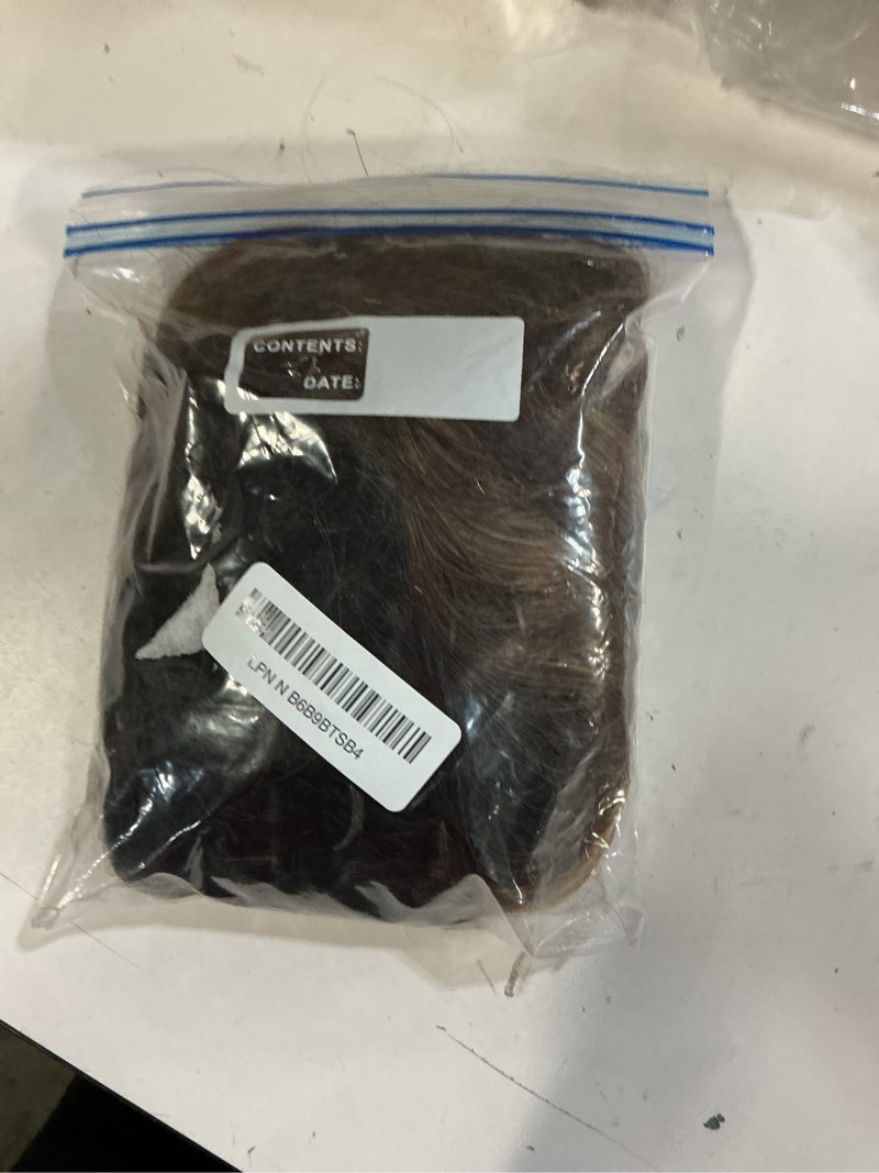 Condition photo showing Good Condition for wigbuy Long Layered Shoulder Length Brown with Camel color Highlight wig Synthetic Hair Fiber Highlight Multicolor Wigs for White Women