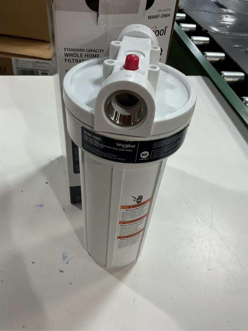 Condition photo showing As Is for Whirlpool Standard Capacity Whole House Water Filtration System Single-Stage 4-GPM