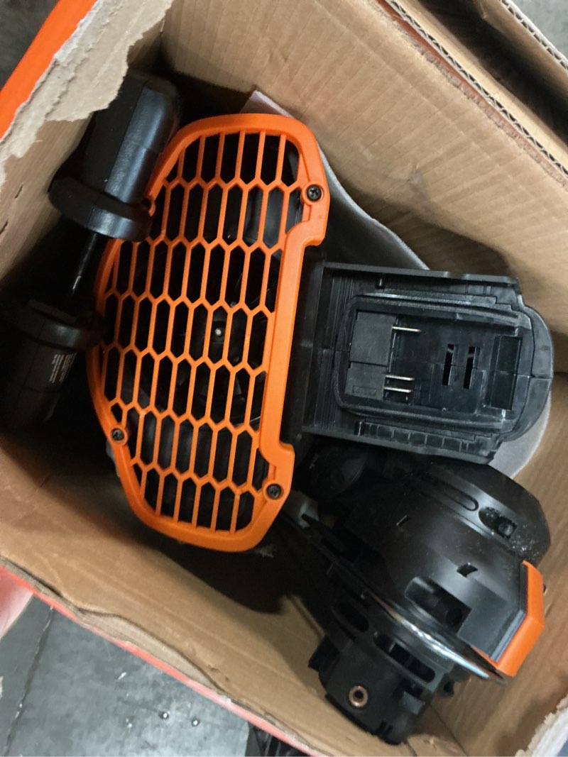 Condition photo showing As Is for worx 20v 12'' cordless string trimmer, 360 cfm leaf blower & 22'' hedge trimmer combo, 2 batteries & charger included, wg931 12" trimmer & 360 cfm blower & 22" hedge trimmer