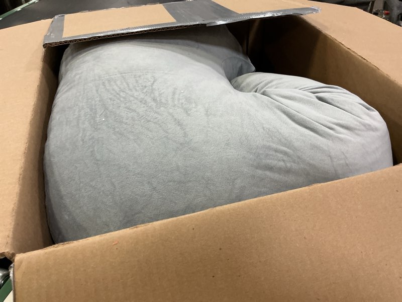 Condition photo showing As Is for Momcozy Pregnancy Pillow for Sleeping, Dreamlign U Pro Maternity Pillow with Adjustable Leg Pillow, Removable Cover - Support for Back, Hip, Belly, Legs for Pregnant Women, 50-72 Inch Full Body Pillow Grey