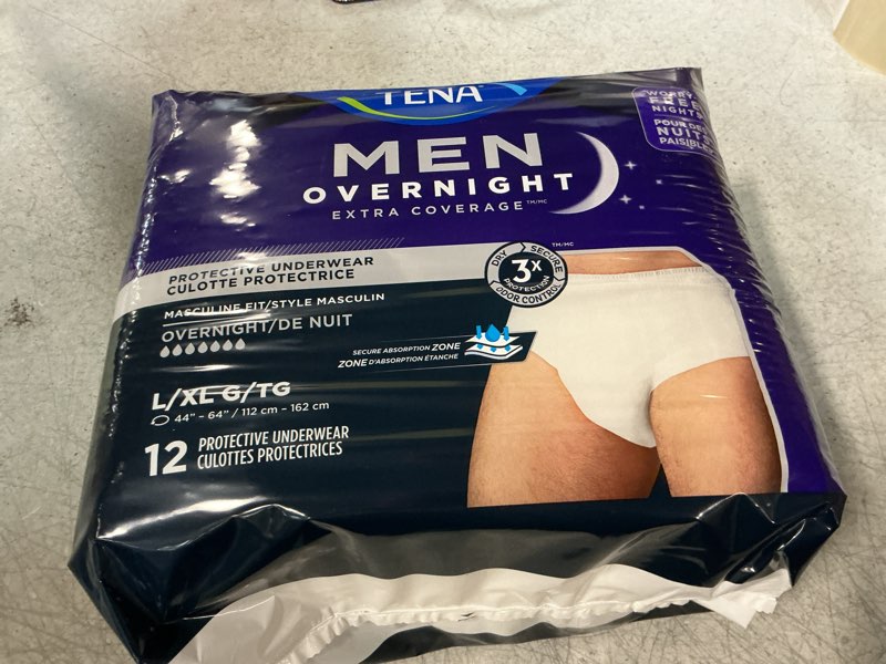TENA ProSkin Adult Incontinence Briefs, Overnight Absorbency, Stretch Fit, Disposable, Unisex, Large