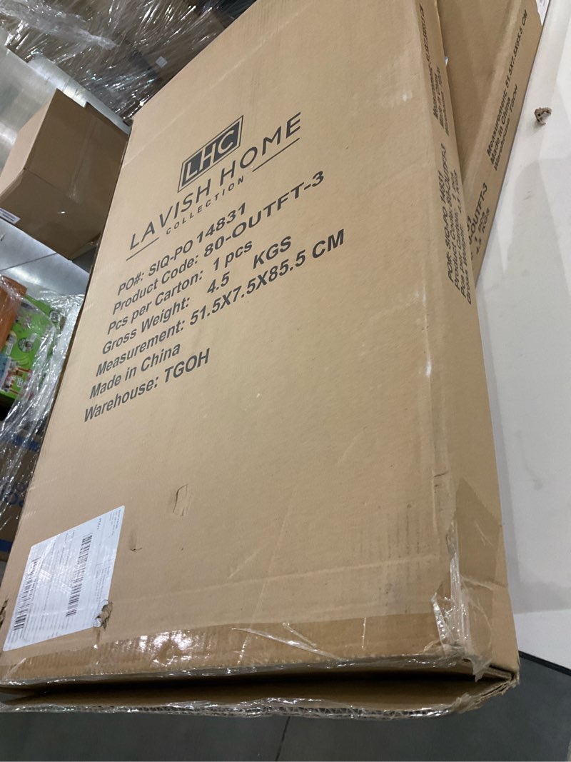 Condition photo showing As Is for Folding Table - Lightweight Portable Folding Desk - Small Plastic Table for Camping, Playing Cards, and Crafting by Everyday Home (Black) 30-inch-wide Black