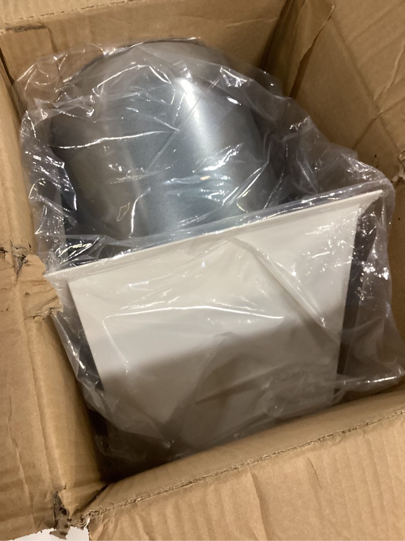 Condition photo showing Good Condition for 8 Inch Hooded Wall Vent with Screen and Damper,Outdoor Wall Exhaust Vent Cover Cap for Kitchen Range Hood Dryer Duct Ventilation &Exterior Air Exhaust Applications,Galvanized Steel,White 8 Inch White