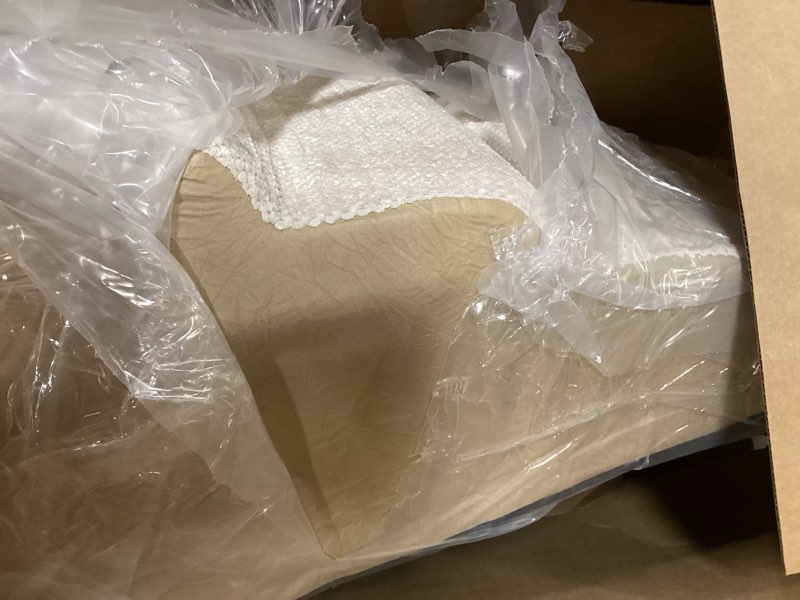 Condition photo showing Good Condition for Extra Wide Dog Stairs 19.7" Width, Pet Step for Small Medium/Large Dog, Puppy or Cat, Pet Ramp for High Bed or Car, High Density Foam Ladder, Stable, 5 Step, 19.7x33x22.4 in, Beige Beige 5 19.7x33x22.4in