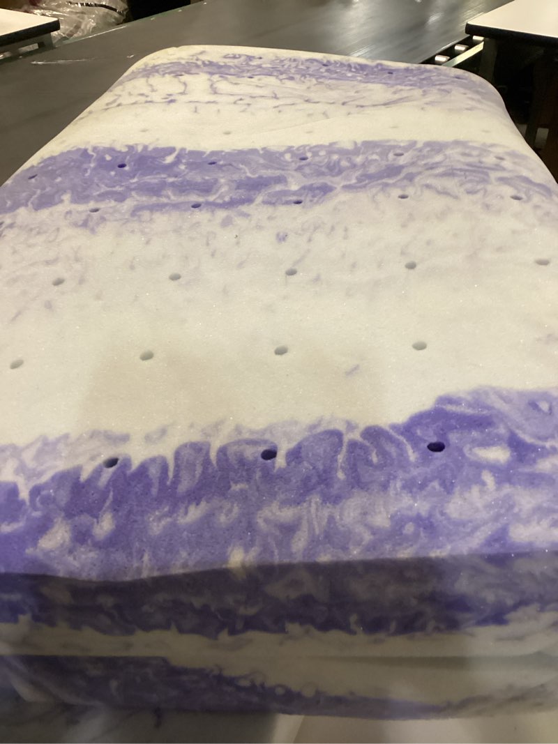 Condition photo showing As Is for Memory Foam Mattress Topper Queen 4 Inch Gel Ventilated Design Pressure Relieve Mattress Pad Soft Breathable Bed Topper, CertiPUR-US Certified, Queen Size Queen 4 Inch Topper Only