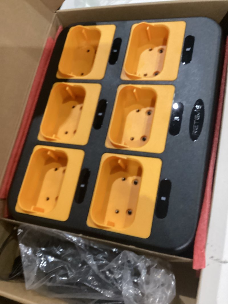 Condition photo showing item condition for Retevis RB48 RB48Plus Six-Way Walkie Talkie Charger, for Retevis RB48 RB48Plus Two Way Radio, LED Indicators, AC/DC Adapter, Individually Replaceable Base, Multiple Protection(1 Pack)