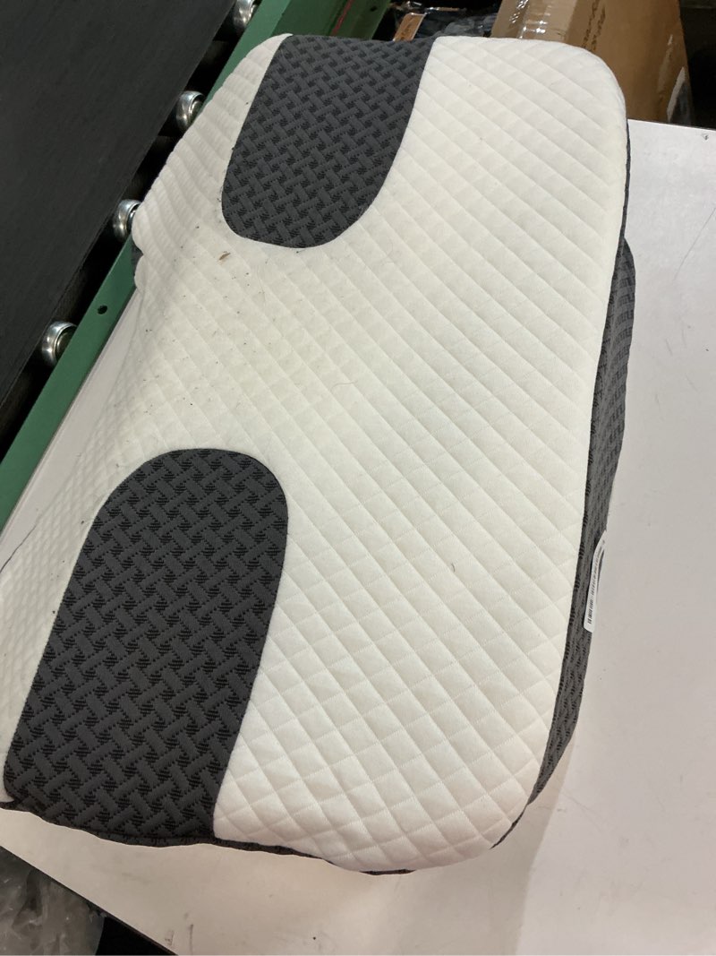 Condition photo showing As Is for SAHEYER Side Sleeper Pillow with Arm Holes, 2 in 1 Shoulder Relief System for Rotator Cuff Pain, Memory Foam Pillow for Adults with 3 Arm Place Hole - for Side, Back and Stomach, Black