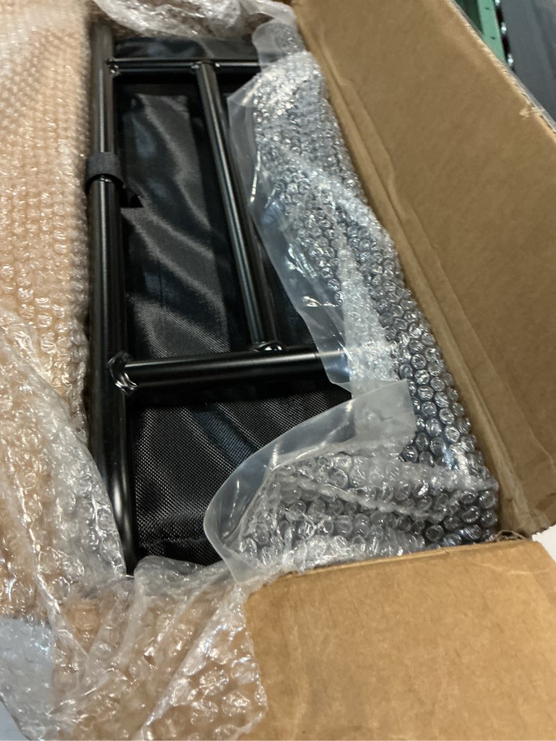 Condition photo showing New/Like New for rear cargo rack for e-bikes – universal bicycle rack with cargo net, rain cover, and tool-free mounting 18"x12.6"x5.9"