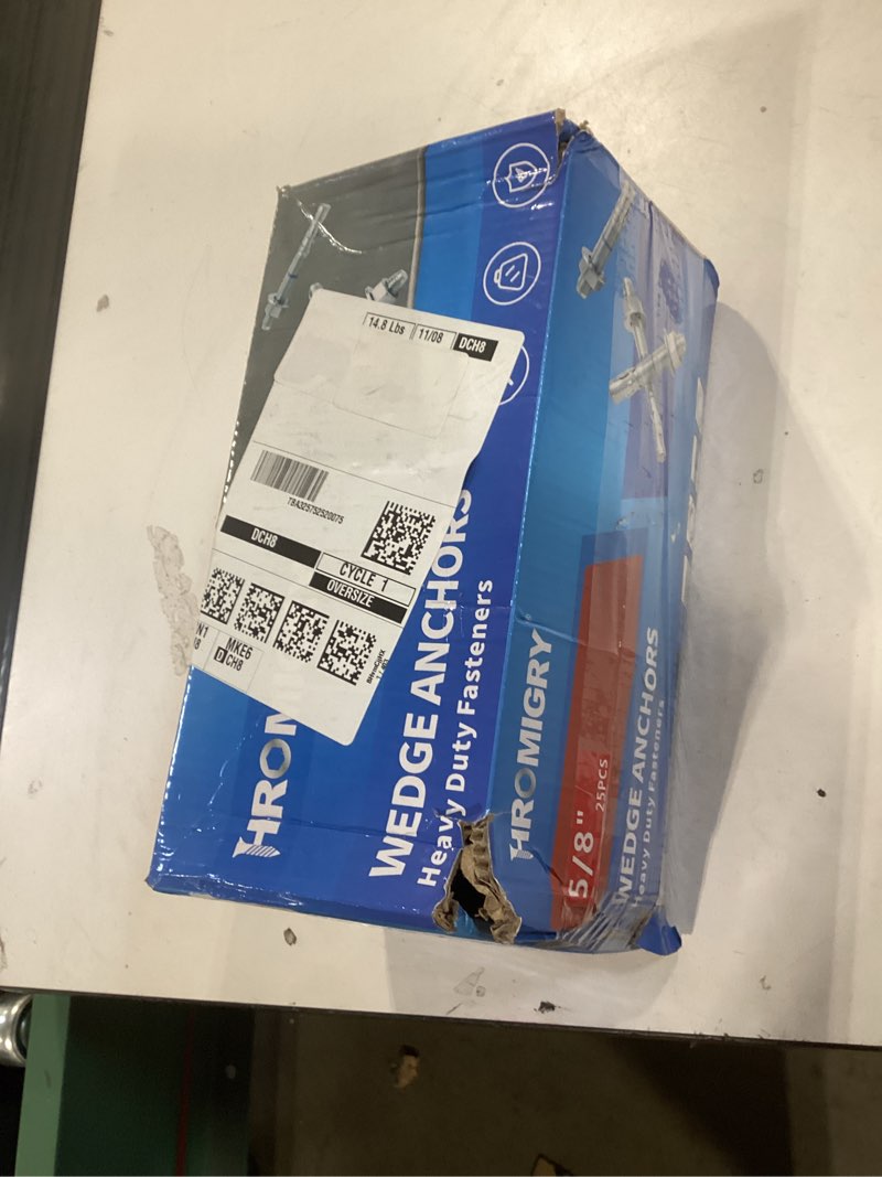 Condition photo showing New/Like New for 5/8" x 7" Concrete Anchors (25 Pack) 5/8 inch Wedge Anchors Bolts Zinc Plated 5/8"x7"