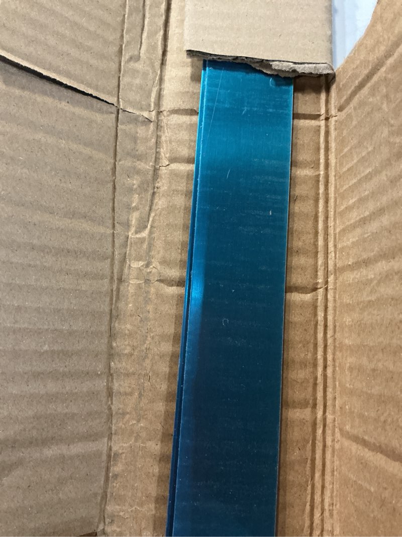 Condition photo showing Good Condition for 2 Pcs 304 Stainless Steel Sheet Metal Gap Filler Trim Strip (30"x 1.5"x 0.04" Thickness)?Brushed Metal Finishing Sheet for Home Kitchen Tools 2 PCS (1.5 x 30 Inch)