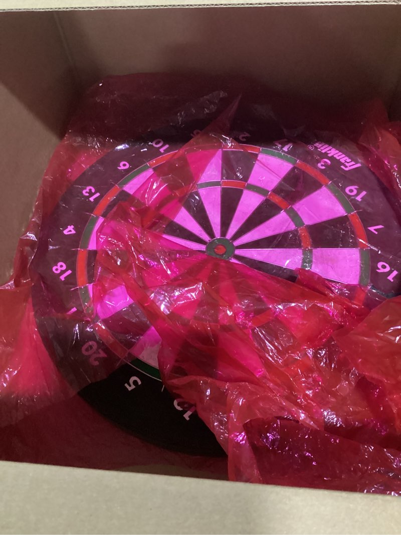 Condition photo showing As Is for Franklin Sports Professional Dartboard - 18" Regulation Size Wire Dartboard