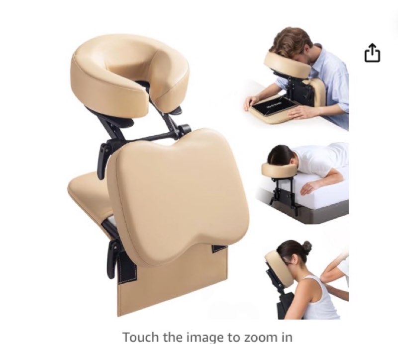 luxurious 3 in 1 multipurpose massage face cradle & cushion for home mattress, spa table & desktop, foldable adjustable massage table head rest face down pillow for bed at home, office siesta artifact