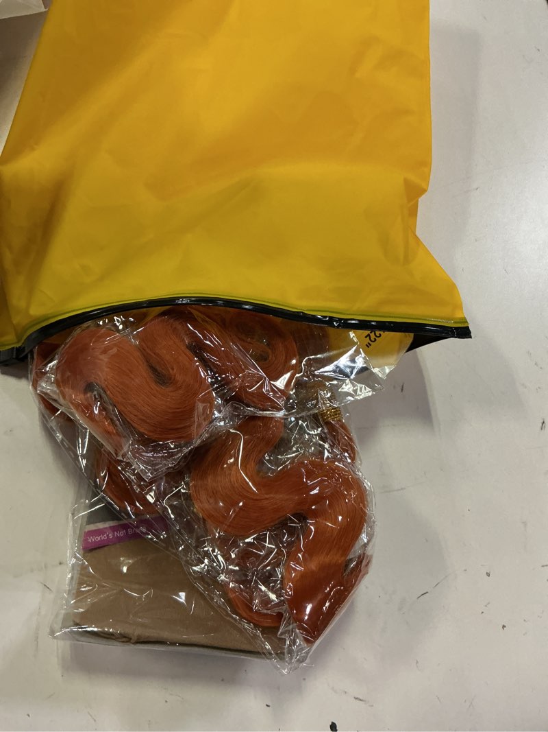 Condition photo showing Good Condition for #350 ginger bundles human hair orange body wave bundles 20 22 24 inch 3 bundle brazilian ginger body wave human hair extensions 50 gram per bundle