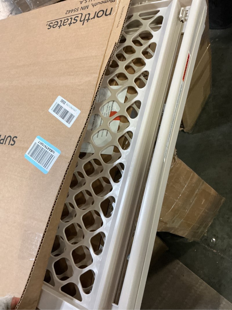 Condition photo showing Good Condition for Toddleroo by North States 42” Wide Supergate Ergo Baby Gate, Made in USA: For Doorways or stairways. Includes Wall Cups. Pressure or Hardware Mount. 26” - 42” Wide (26" Tall, Sand) (B01HG7E5R8)